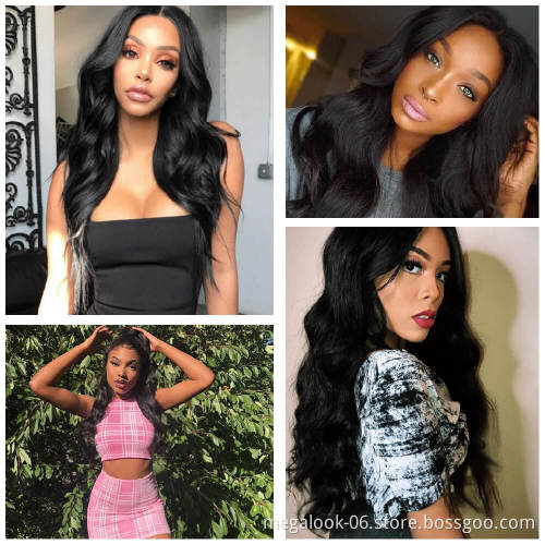 20 Inches 30 Inches Body Wave Raw Unprocessed Indian Remy Virgin Human Hair Perruque Full Lace Wig